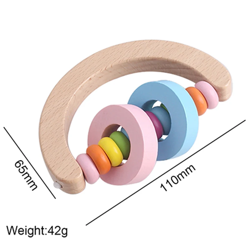 Деревянные детские игрушки Погремушки детская кровать ручной Колокольчик погремушка игрушка захват колокольчик музыкальный образовательный инструмент для малышей погремушки подарок для новорожденных - Цвет: Rattle4