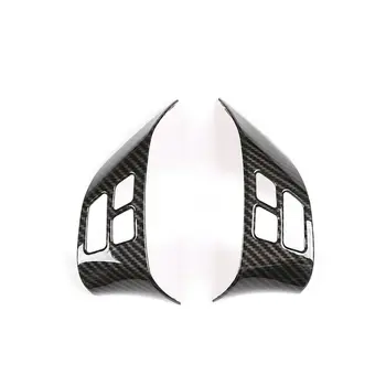 

Carbon Fiber Style Trims Black 2pcs Steering Wheel Frame Sticker For BMW E90