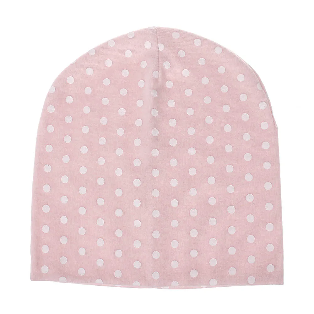 Baby Dot Pullover Cap Baby Hat Knit Cotton Baby Caps For Boys Girls Spring Autumn Winter Children