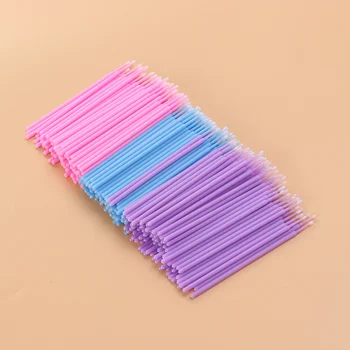 

300pcs Disposable Micro Applicator Brushes Eyelash Extension Cotton Swab Eyelash Micro Brush (100pcs Size L Light Blue + 100pcs