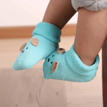 

New Arrival Newborn Toddler Baby Socks Unisex Boy Girls Infant Cartoon Cute Bear Crib Warm Shoes Toddler 0 -2Y