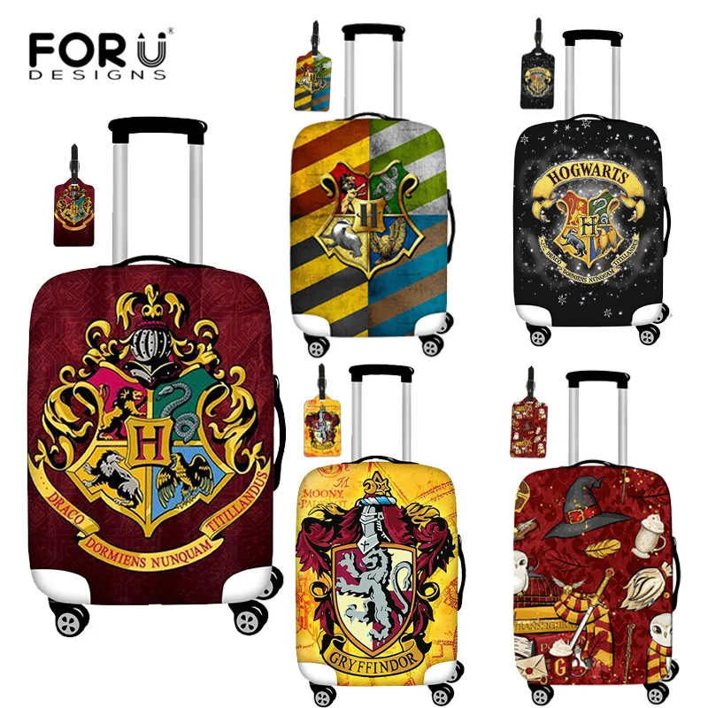 Fashion Travel Red Dachshund Dog With Paw Luggage Suitcase Protector Washable Baggage Covers