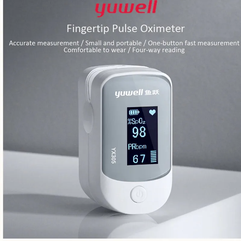 Oiginal xiaomi Yuwell YX305 YX303 цифровой кончик пальца пульсовой оксиметр с органическим светодиодом уход за экраном для здоровья высокоскоростной датчик автоматического отключения питания