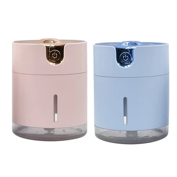 

2pcs Water Pattern Wireless Air Humidifier Ultrasonic USB Rechargeable Aroma Air Essential Oil Diffuser - Blue & Pink