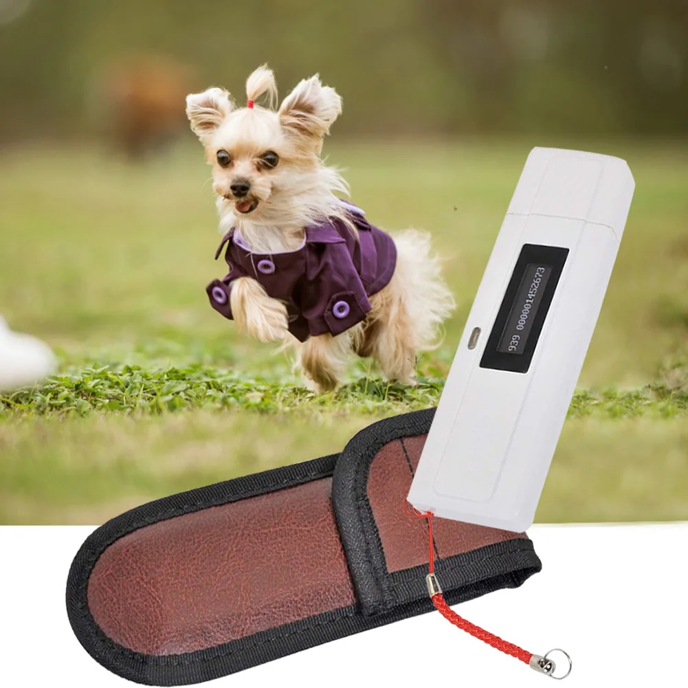

High Brightness ID Microchip Scanner USB Rechargeable Reader Handheld Cat Tracking Barcode Dog Pet Supplies LCD Display Portable