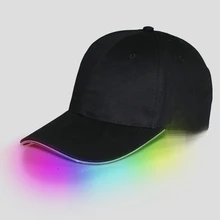 Регулируемый светодиодный светящаяся шляпа, светящаяся, для клуба вечерние Бейсбол Хип-хоп Гольф танцевальная Кепка