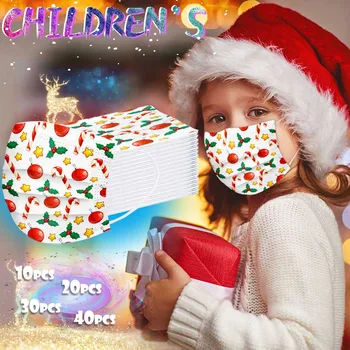 

3Ply Ear Loop Cartoon Mouth Cover Mask 10/20/30/40PC Children's Breathable Cartoon Printing mask Foggy Haze Disposable Face Mask