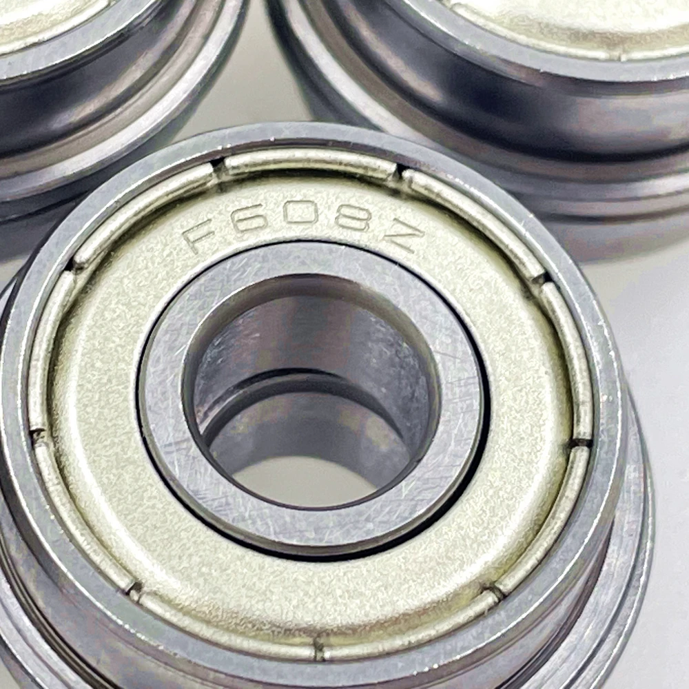 Miniature Deep Groove Ball Bearing F608 10PCS 20PCS F608ZZ F608 ZZ Flange F8x22x7mm F608-2Z CNC milling machine pulleys