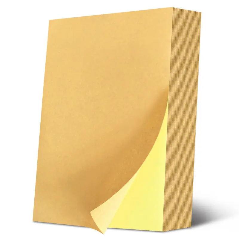 A4 A5 Brown Self-adhesive Sticker Paper Kraft Adhesive Label For inkjet and Laser printer 80grams
