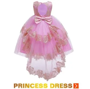 Платье принцессы с вышитыми цветами для маленьких девочек; нарядные платья на свадьбу; элегантное рождественское платье для маленьких девочек; одежда для детей