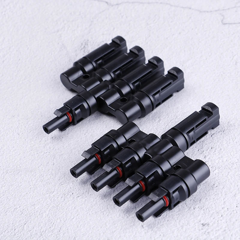 1 PairCable Coupler Combiner MC4 Panel Cable Connectors M/FM Solar Panel MC4 4 To 1 T Branch 30A Solar Panel Connectors