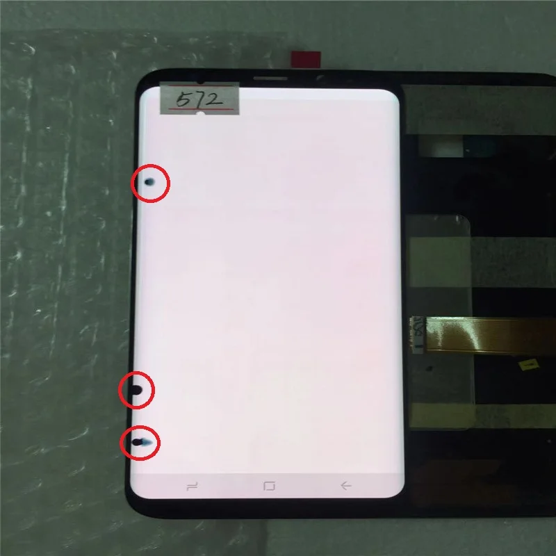 ORIGINAL AMOLED LCD for SAMSUNG Galaxy Display S8+ Plus G955U G955F Touch Screen Digitizer With Black Dot - Цвет: NO.572 With SBI