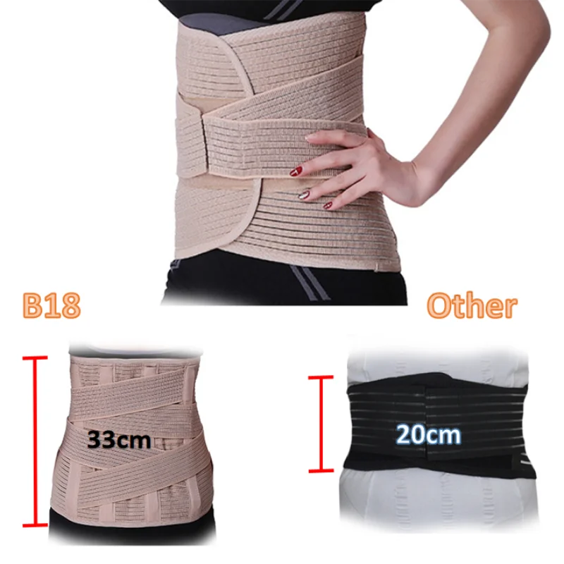 

Adjustable Waist Belt Relief Back Pain Widened Lower Back Brace Support Belt Men Women Orthopedic Corset Posture Corrector B18