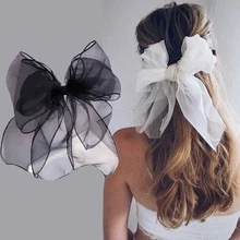 

Spring Summer Large Net Yarn Bow Hair Clip Hair Accessories for Women Sweet Organza Oversized Hairpins Girls Hair Grips Headwear