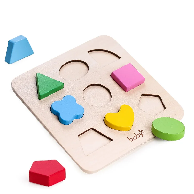 

Boby Wood Building Blocks Shape Stereo Jigsaw Puzzle CHILDREN'S Toy Baby Educational Early Childhood Intellectual 1-2-3-Year-Old
