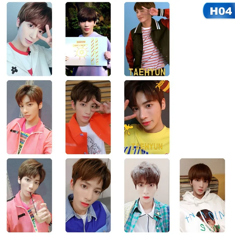 10 шт./компл. TXT членов карты с кристаллами стикер Soobin Beomgyu Selfie фото Stikcy карты завтра X вместе стикер для фотостудии - Цвет: H04