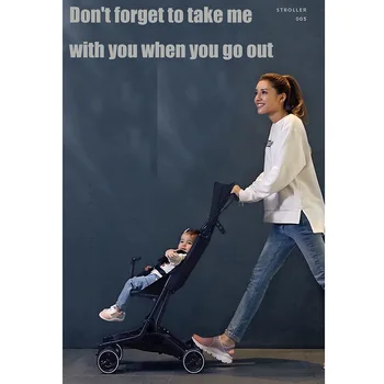 

Baby Stroller Folding Car Small Lightweight Trolley Pram Four Season Use Mom Stroller Shock-resistance Four Wheels Stroller