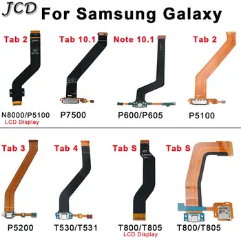 

JCD For Samsung Galaxy Tab 2 3 4 S P5100 P7500 P600 P5200 T530 T800 Charging Port Connector LCD Display Connector Flex Cable