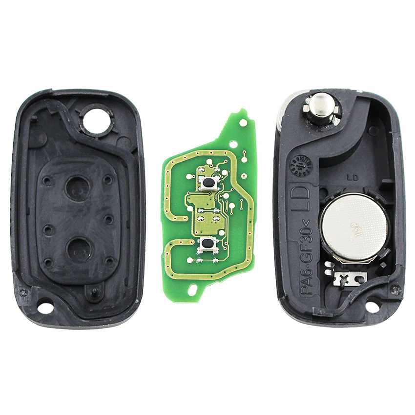 2 кнопки Складной флип дистанционный умный Автомобильный ключ 433 МГц ID46 PCF7961 чип