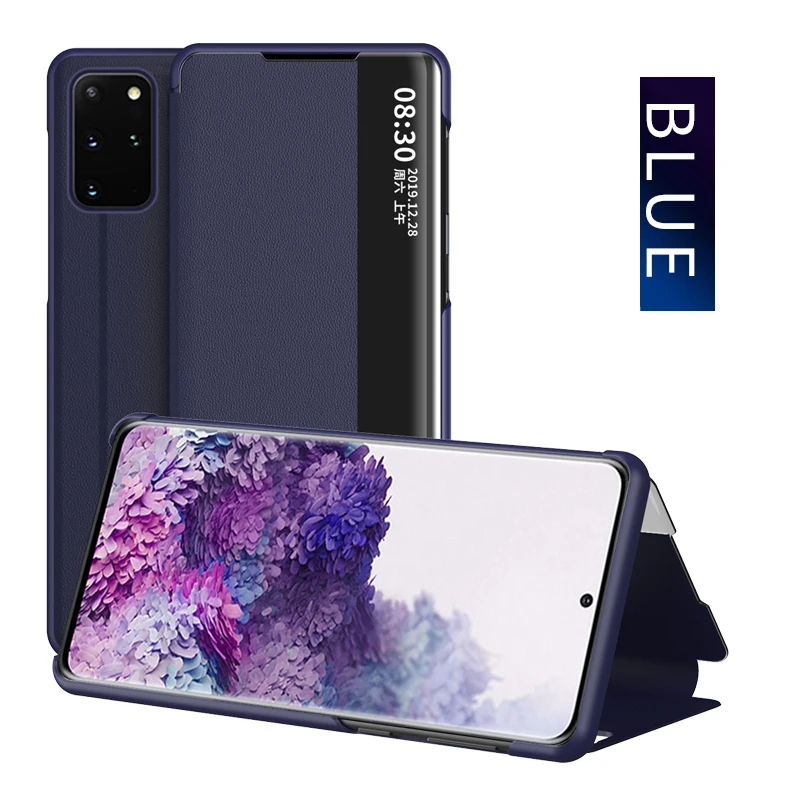 Smart View Flip Case For Samsung Galaxy A50 A51 A71 A70 Note 10 9 8 S20 Ultra FE S10 Lite S9 S8 S7 Edge J4 J6 Plus A6 2018 Cover silicone case for samsung Cases For Samsung