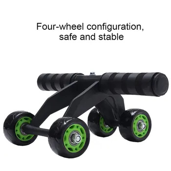 

New Roller Wheel Exercise Fitness Equipment 4 Wheels Abdominal Workout Belly Trainer Drop Shipping
