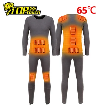 

New Heated Suit Men Motorcycle Heating Jacket Electric USB Heating Thermal Underwear Set heated Shirt Top Clothes S-4XL 3 Colour