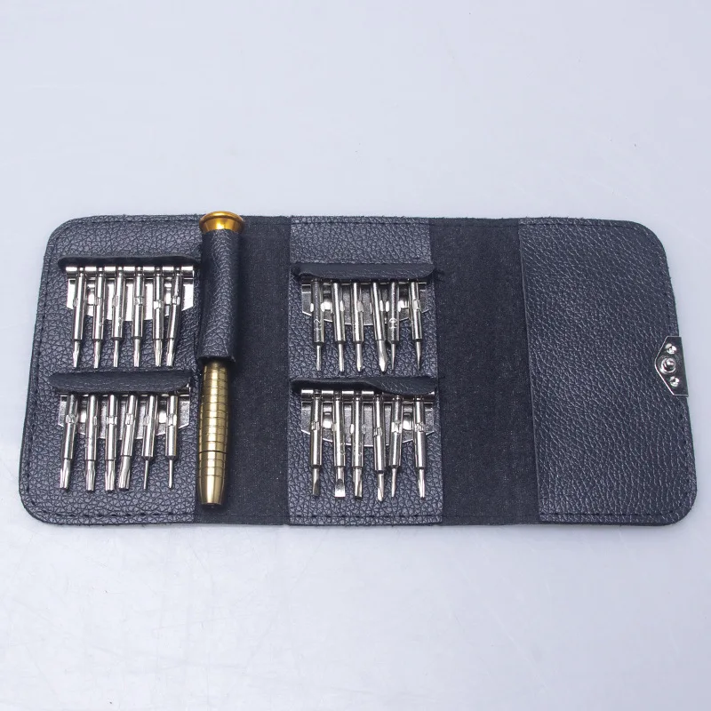 

Screwdriver Set Leather Bag-Screw Driver Combination Watch Cell-phone Laptop Straight Cross Screwdriver Set