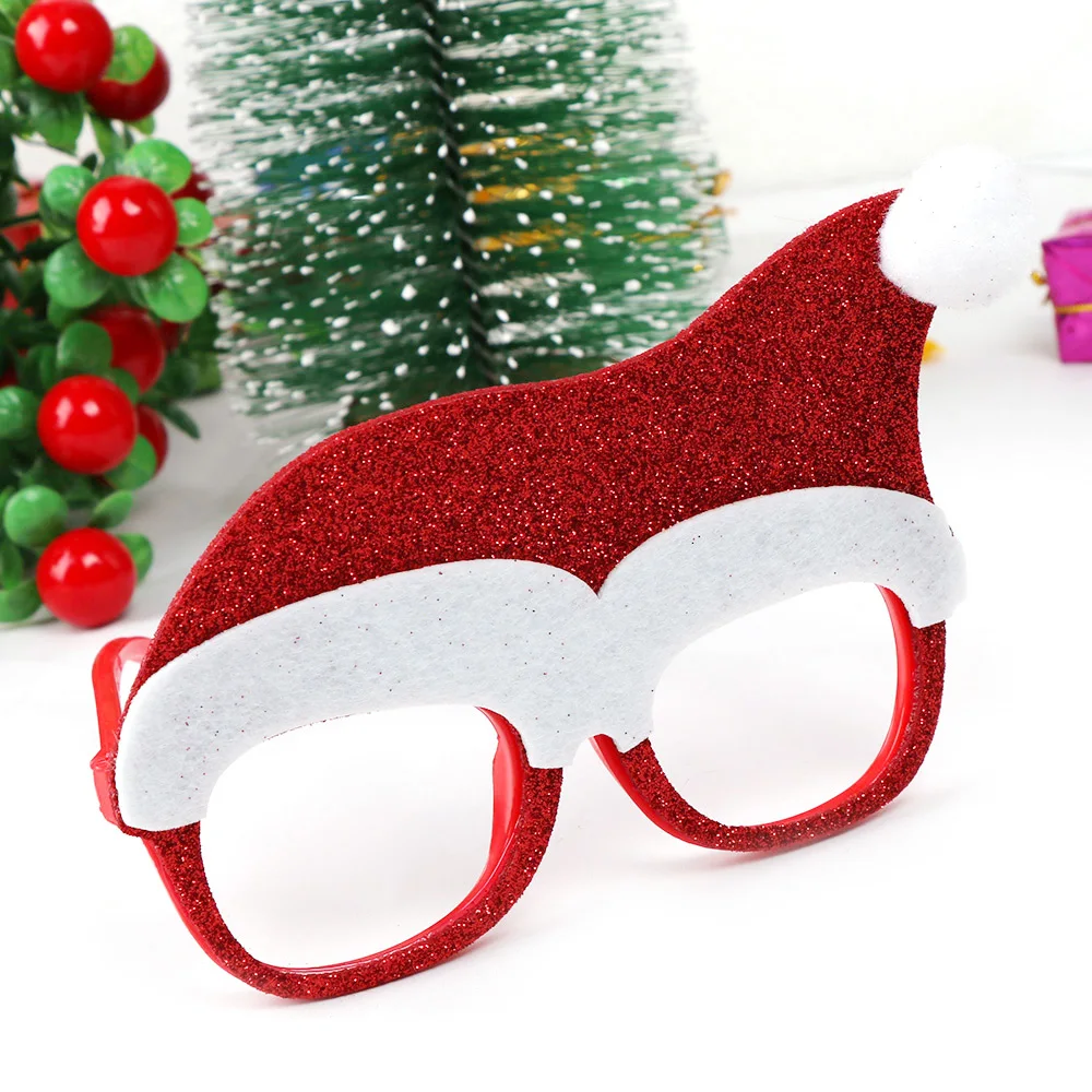 Новогодние очки подарки для детей Санта-Клаус Олень снеговик рождественские украшения случайные рождественские украшения для домашнего декора