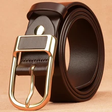 

High Quality New Designer Men Belt Genuine Leather Luxury For MenFashion Classice Vintage Cowskin Pin Buckle Jeans Waist Belt