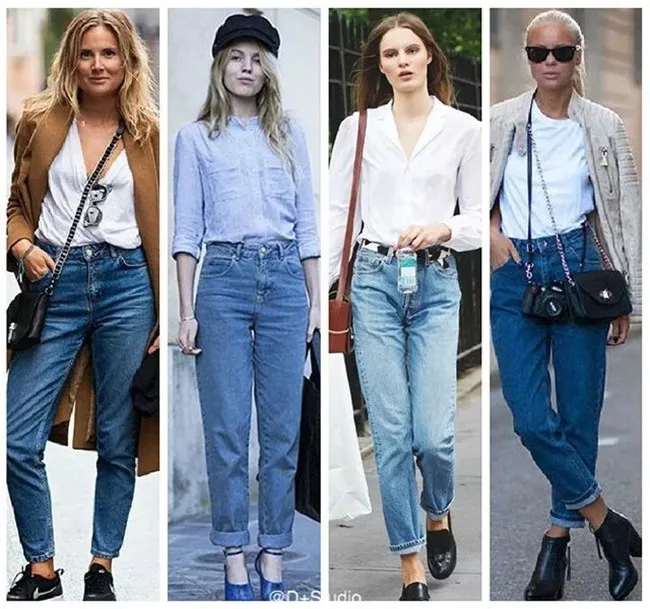 Винтаж Женские джинсы-бойфренды женские, с высокой талией джинсы синие повседневные узкие брюки для девочек в Корейском стиле; уличная