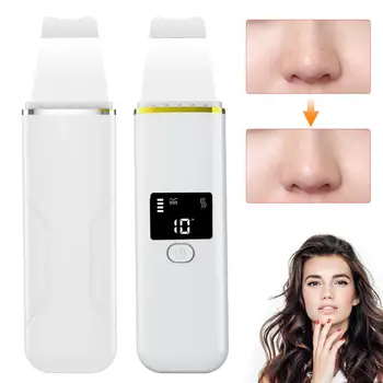 

Professional Ultrasonic Facial Skin Scrubber Ion Deep Face Cleaning Charging Skin Care Device Face Lifting Peeling Extractor