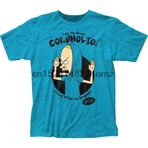 Authentic BEAVIS AND BUTT-HEAD Threatened Me Cornholio T-Shirt Grey S-3XL NEW