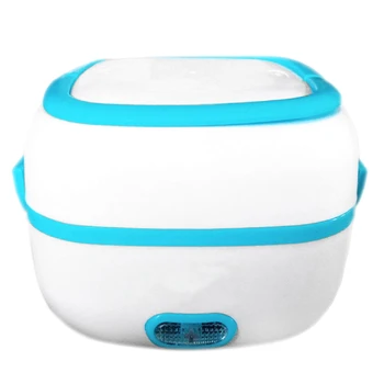 

Multifunctional Electric Lunch Box,Rice Cooker,Portable Food Heater Steamer for Office Outdoor School Use ,Blue US Plug