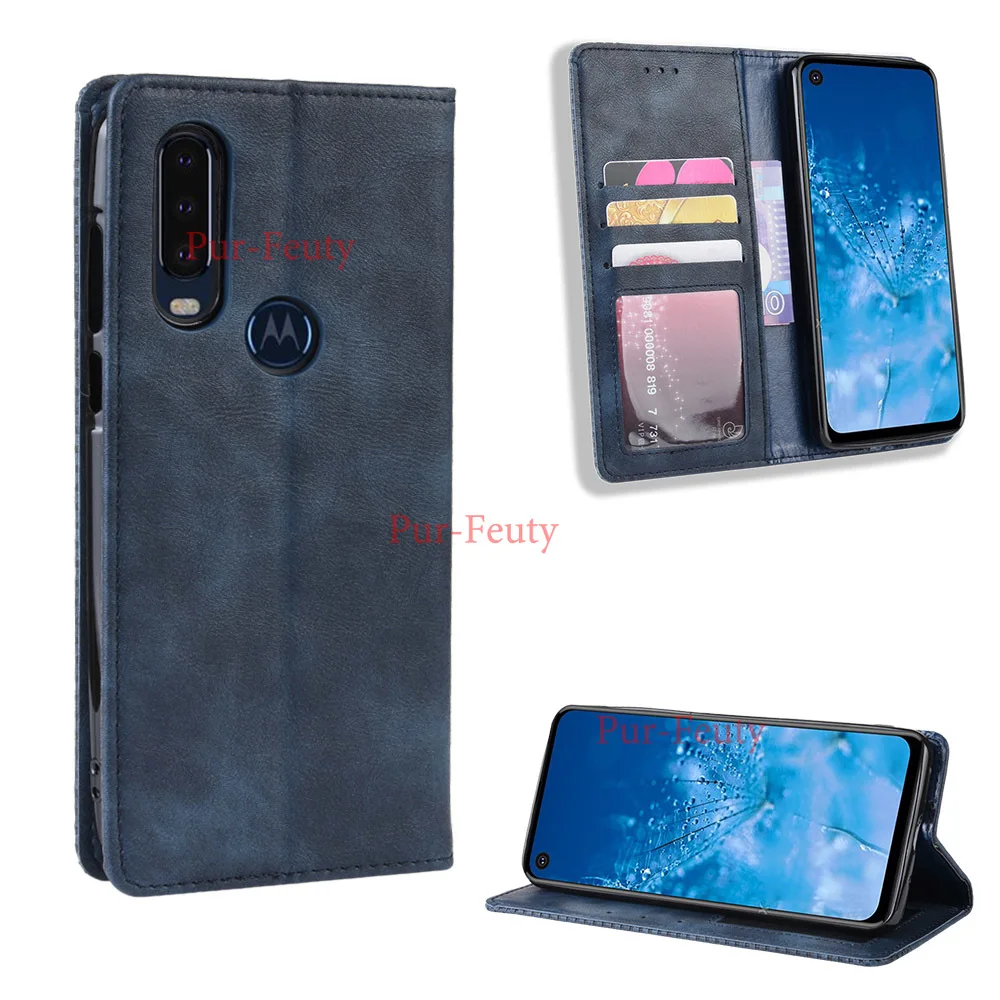 Чехол для MOTO One Vision Action Pro P50 P40 Play винтажный Стильный чехол Кошелек из