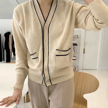 

WHCW CGDSR autumn 2020 woman cardigan women single-breasted casual thick cardigan sweaters korean style elegant winter knitted