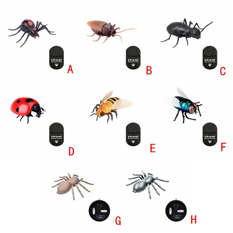 2019 детский Инфракрасный пульт ДУ страшное насекомое Электрический беспроводной поддельный реалистичный Новинка паук игрушка Хэллоуин