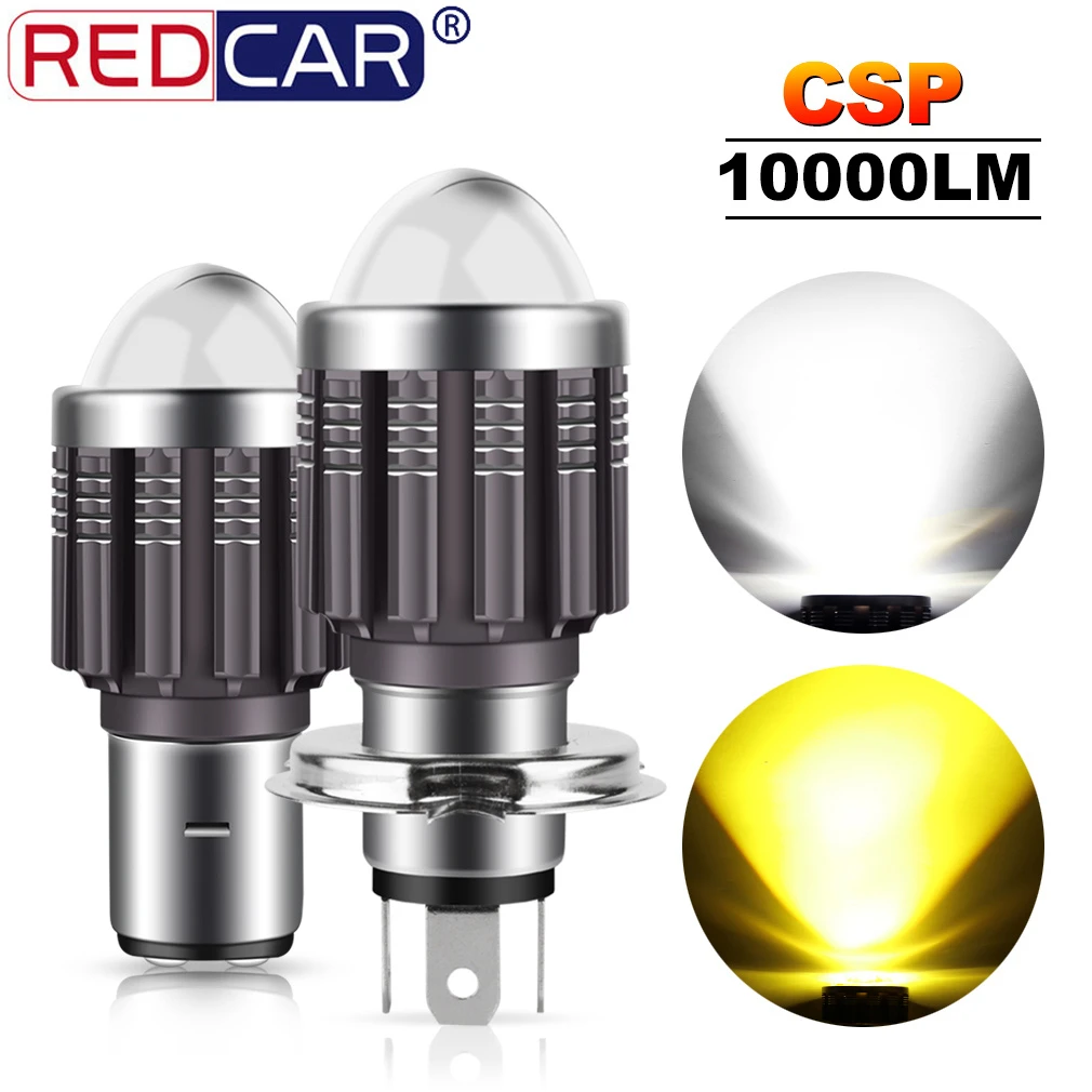 Universal LED BA20D High Low Beam Motorcycle Light LED Light 6000K Hi Lo Lamp