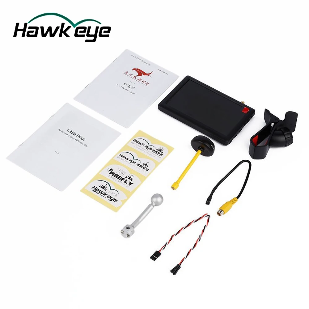 

HawkEye 5 inch High Definition HD 5.8G 40CH FPV Monitor/Quadcopter Aerial Photography Display for QAV250 Racing Drone