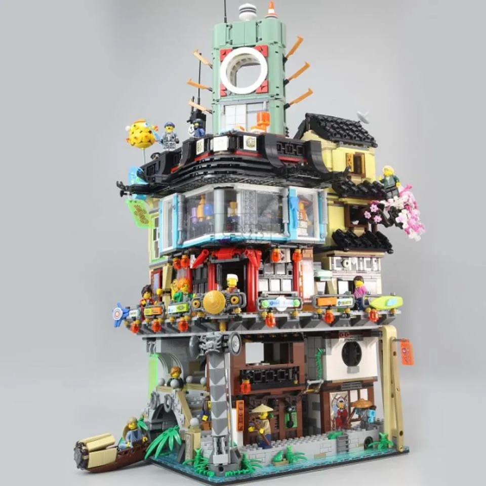 

In stock 4953pcs Compatible Legoinglys 06066 Ninja City Masters of Spinjitzu Building Blocks Bricks Toys 70620 Educational Toy