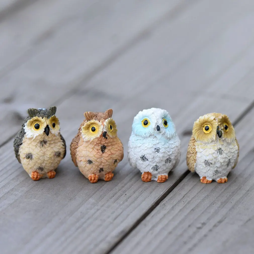 Micro Landscape Owl Doll Resin Fairy Home Garden Decoration Ornaments Bird Miniature Figurines | Дом и сад