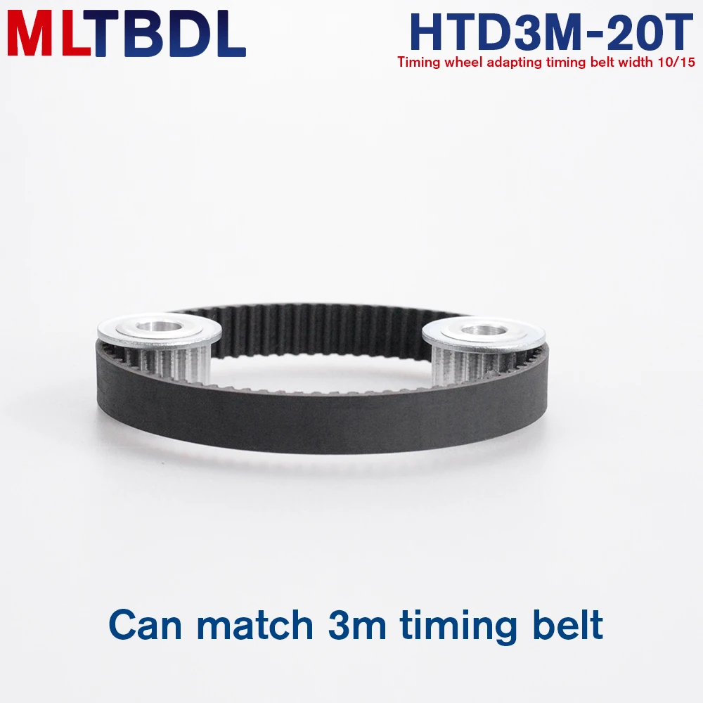 3M 20T Timing Pulley 5/6/6.35/7/8/10mm Bore Gear Pulley 3mm Pitch 11mm Belt Width Aluminum Alloy Synchronous Timing Belt Pulleys