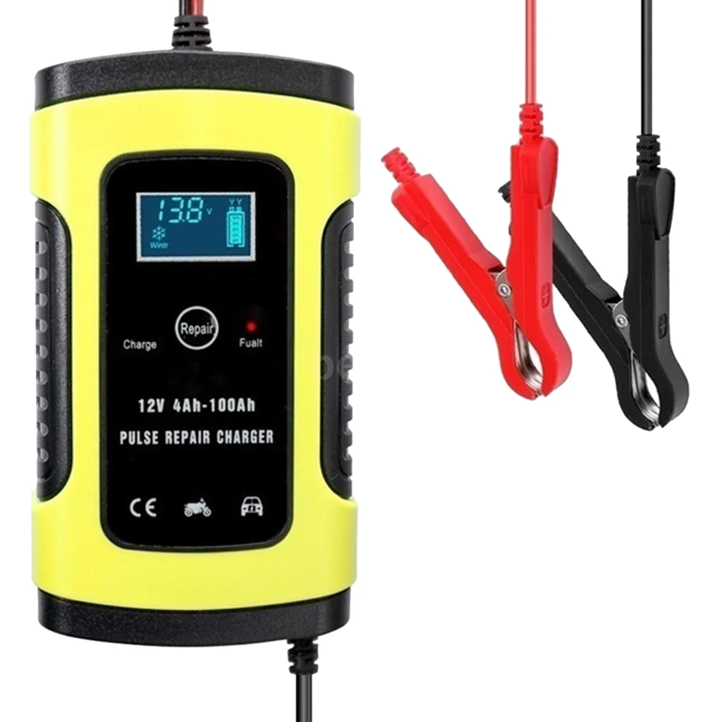 12V 6A Full Automatic Car Truck Motorcycle Battery Charger Intelligent Fast 