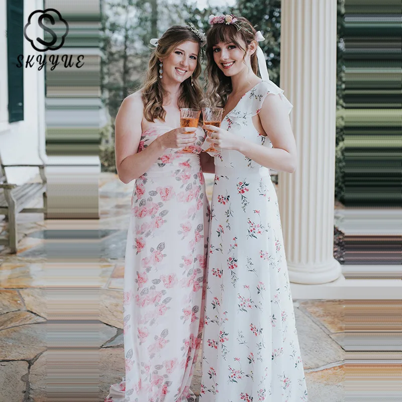 

Skyyue Strapless Sleeveless Evening Dress Women Party Dresses 2019 Plus Size Pattern Robe De Soiree Formal Evening Gowns C529