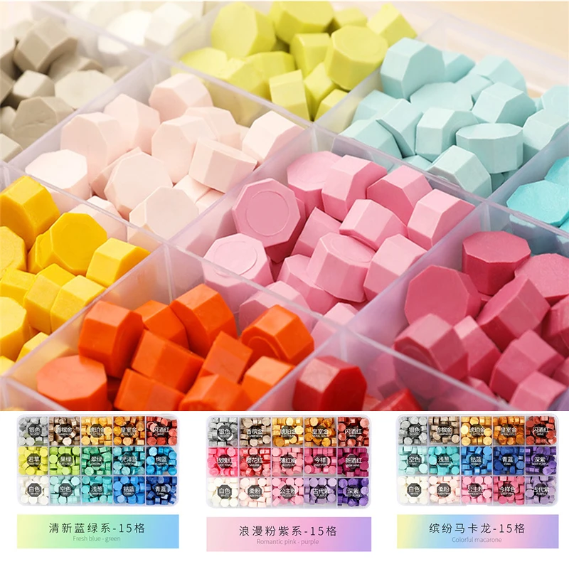 Набор из 15 ячеек для печати золотого воска макарон набор сделай сам герметичные