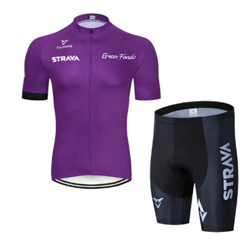 2020 Summer Strava New Cycling Jersey Short Sleeve Set Maillot Ropa Ciclismo Uniformes Quick-dry Bike Clothing MTB Cycle Clothes