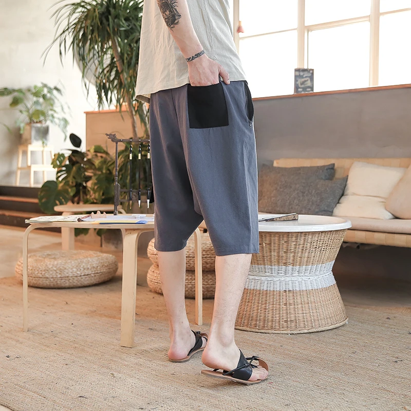 Комбинированные шорты Korte Broek Gedrukt Losse Ademende elastissche Tail 5XL Zomer шорты х/б National Stijl kaatoen Harem