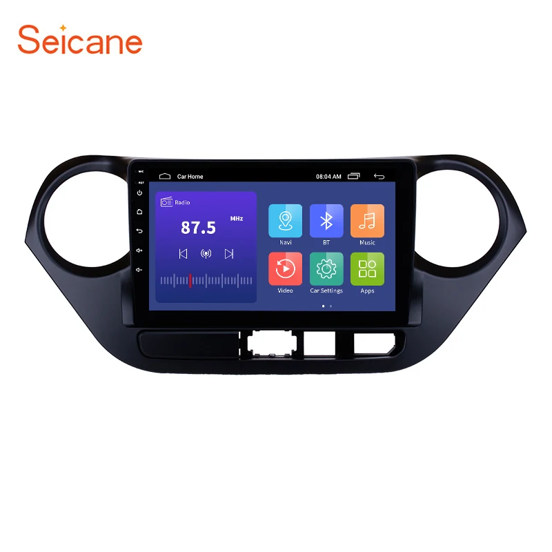 Seicane Android 10 0 2Din GPS автомобильное радио для 2013 2014 2015 2016 HYUNDAI I10 левый руль 9 дюймов
