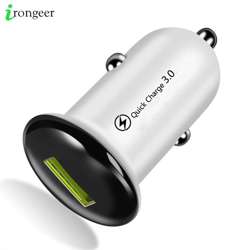

Mini 18W Fast Charger USB Car Charger Adapter Quick Charge 3.0 Car-Charger Auto Charging For iPhone 11 Pro XR Mobile Phone Cable