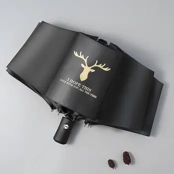 

Automatic Parasol ANTI-UV Foldable Umbrellas Sun Compact Women Female Ladies Lady Waterproof Rain Flower Deer Travel Umbrella