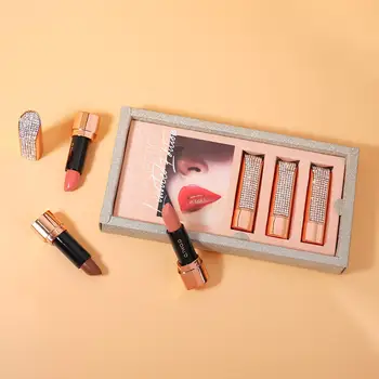 

3pcs /Set Mini Matte Lipstick Moisturizing Waterproof Long Lasting Lip Gloss Lips Make-Up Lip Tint Lip Glaze Lip Cosmetics